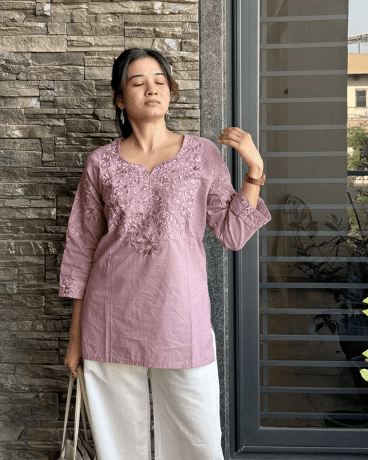 KOMAL EMBROIDERED SHORT KURTI