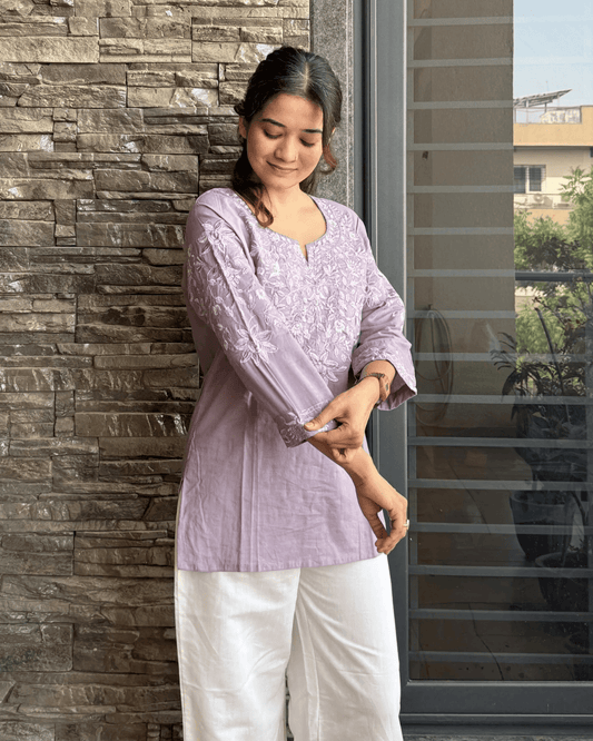 CHANDNI EMBROIDERED SHORT KURTI