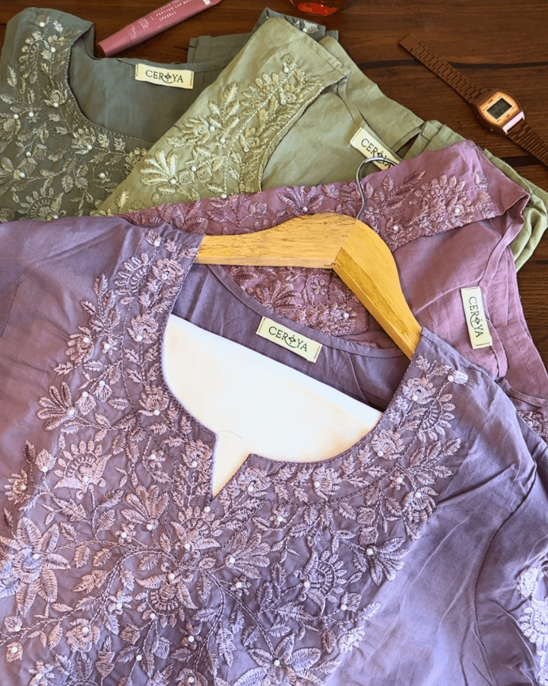 SHANTI EMBROIDERED SHORT KURTI