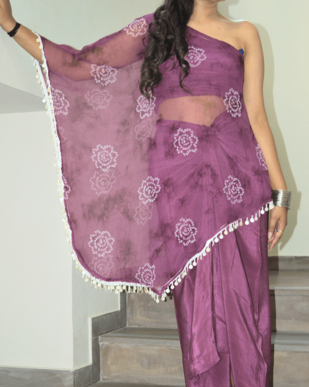 Rang-e-Bandhani: Gulnaar Drape Co-ord Set
