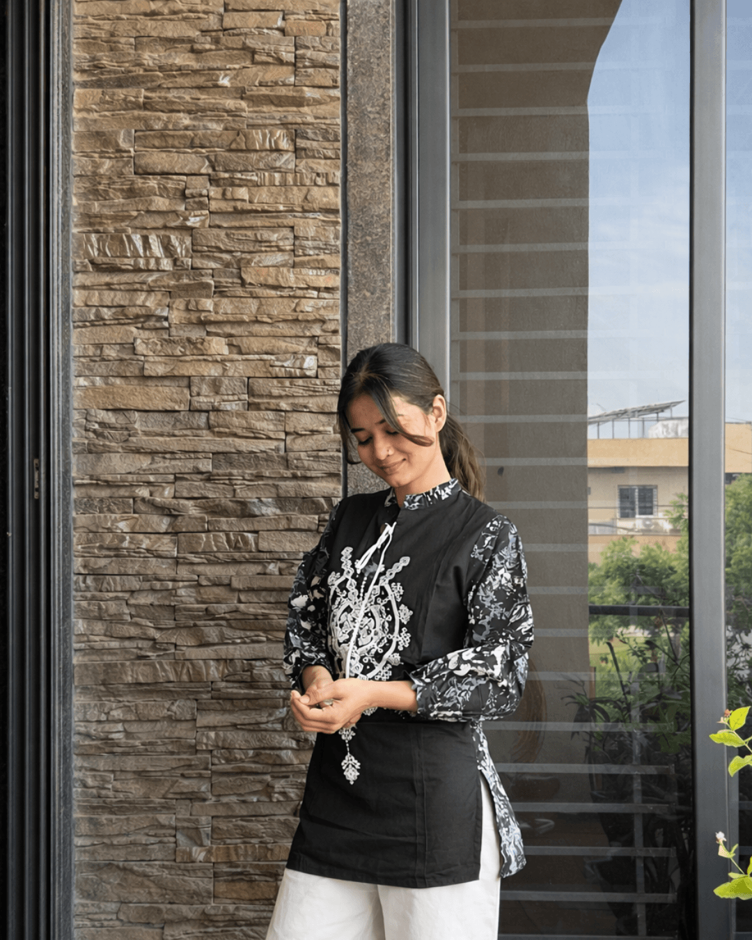 RAGINI EMBROIDERED SHORT KURTI