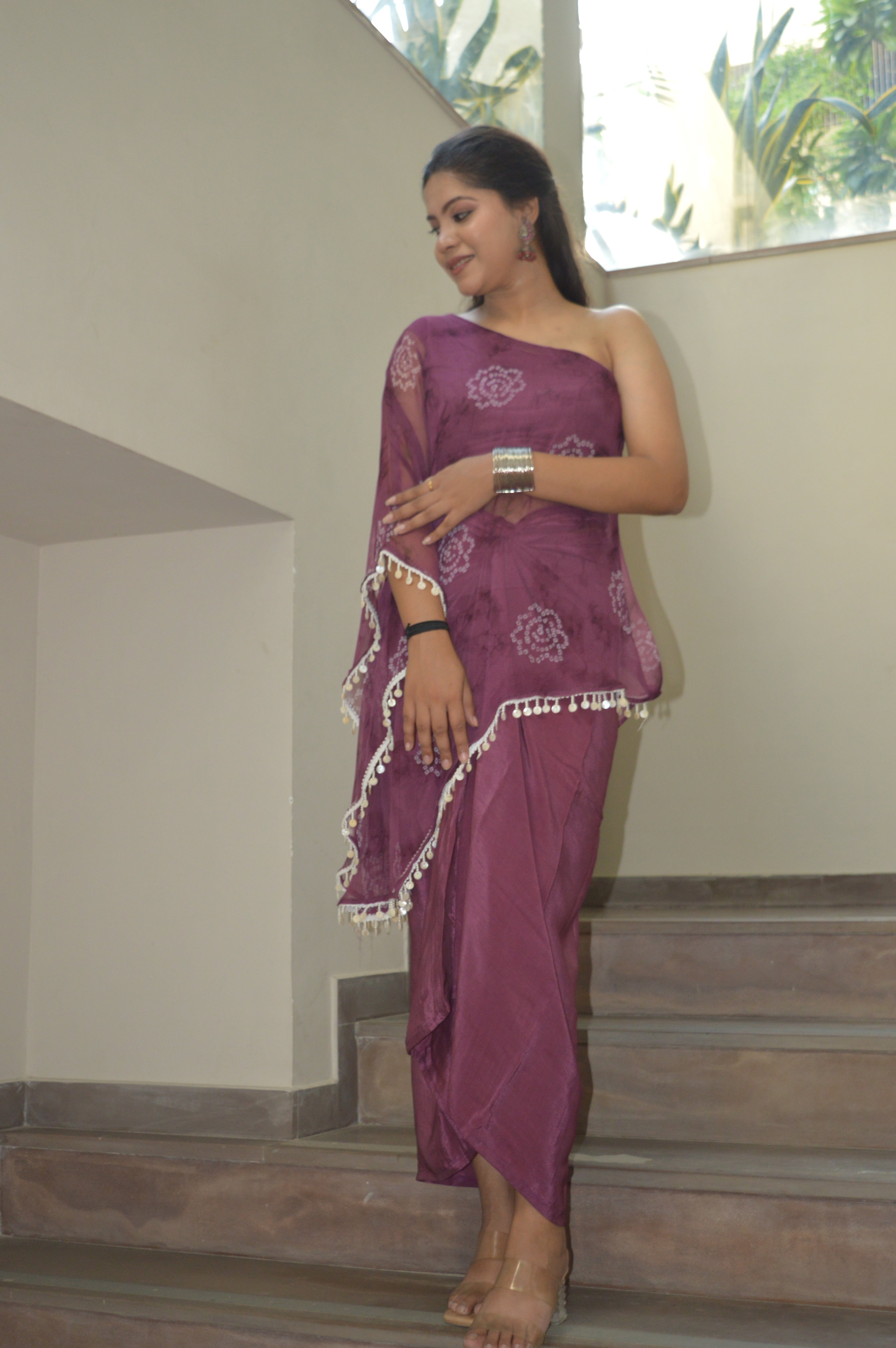 Rang-e-Bandhani: Gulnaar Drape Co-ord Set