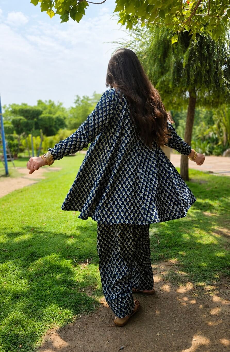 BLUEBERRY FARSI SALWAR SET