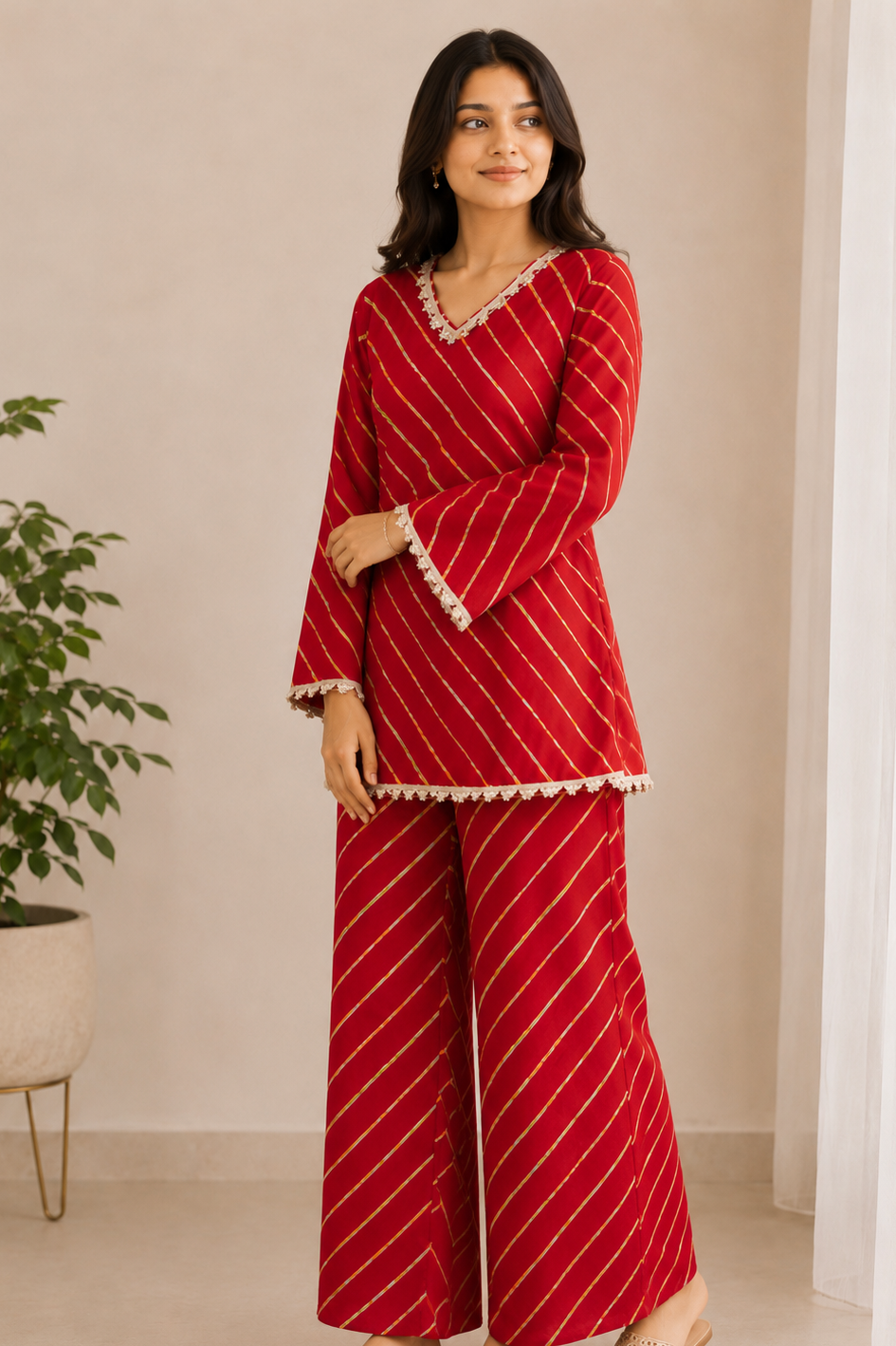 LAL LEHERIYA COORD SET
