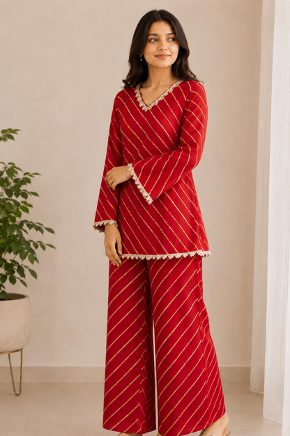LAL LEHERIYA COORD SET