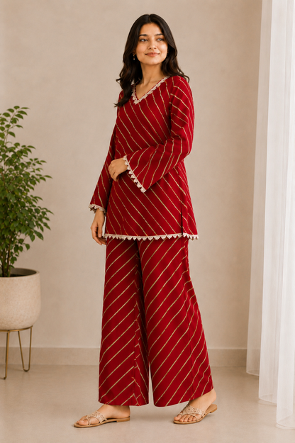LAL LEHERIYA COORD SET