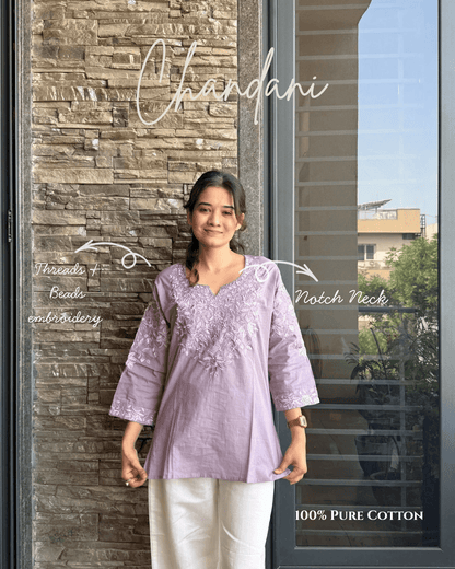 CHANDNI EMBROIDERED SHORT KURTI