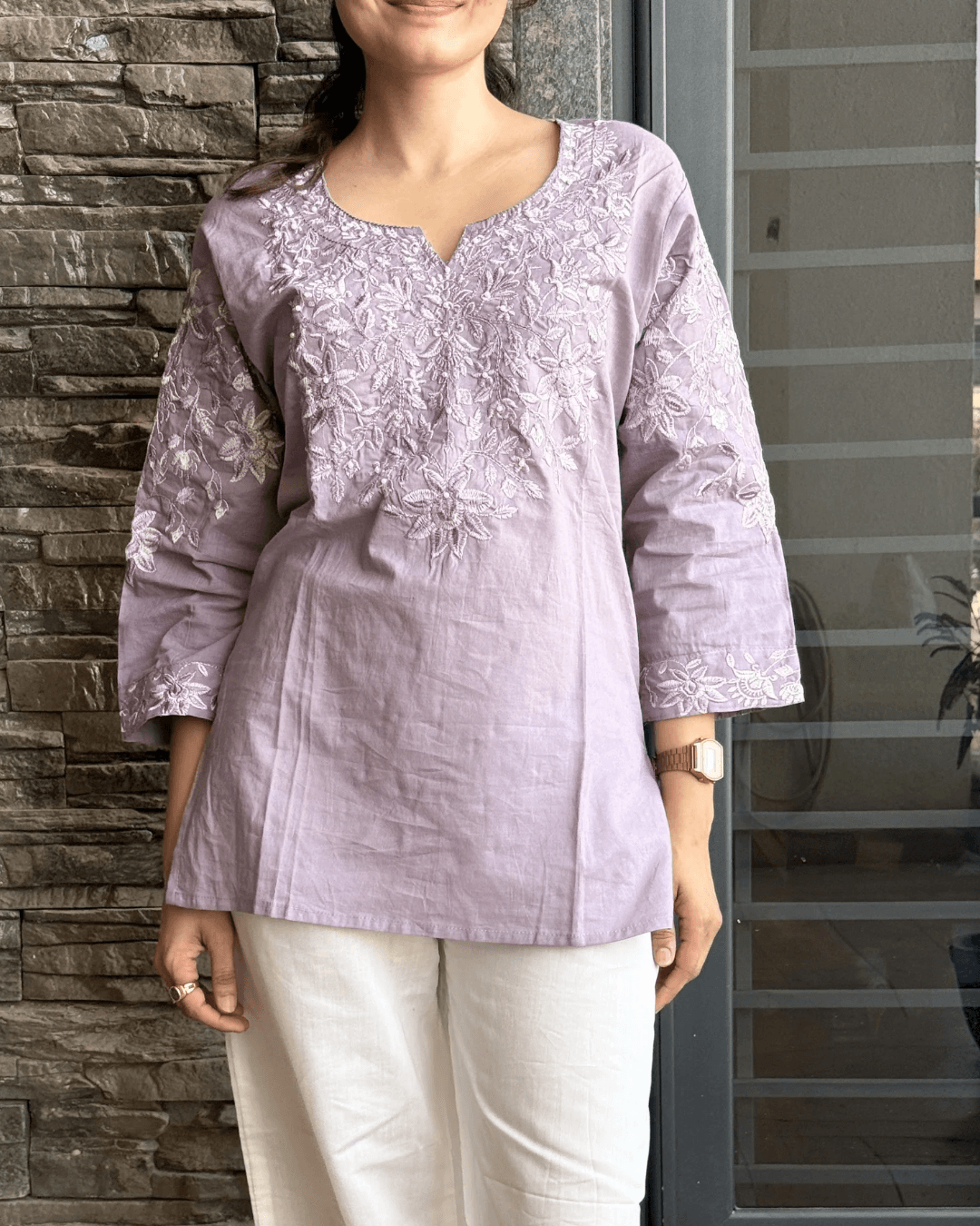 CHANDNI EMBROIDERED SHORT KURTI