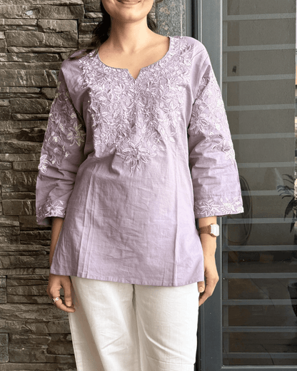 CHANDNI EMBROIDERED SHORT KURTI