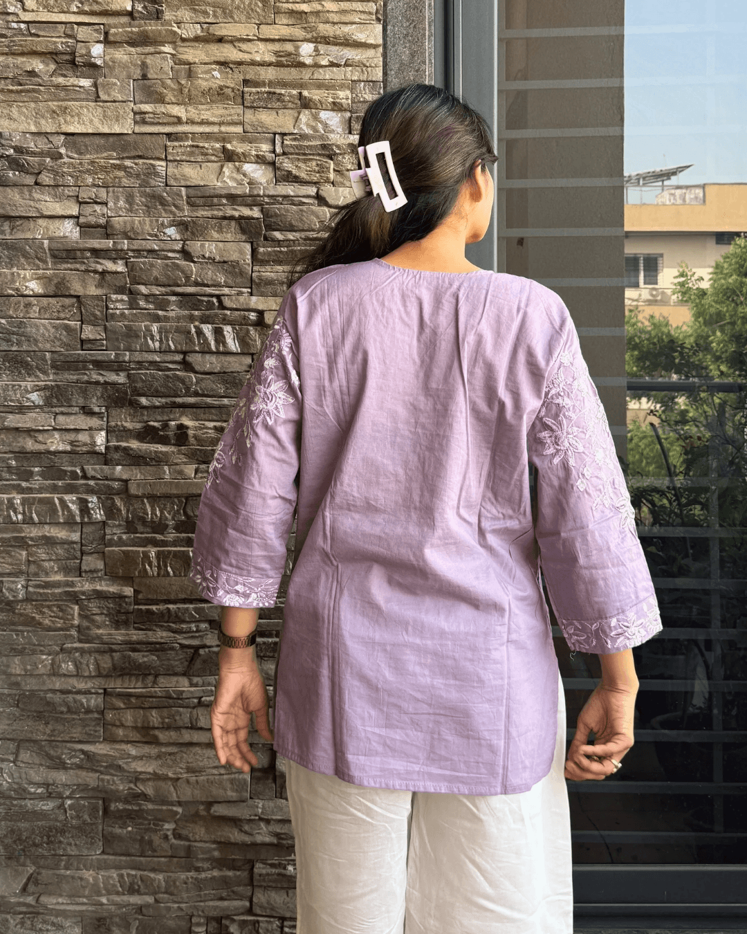 CHANDNI EMBROIDERED SHORT KURTI