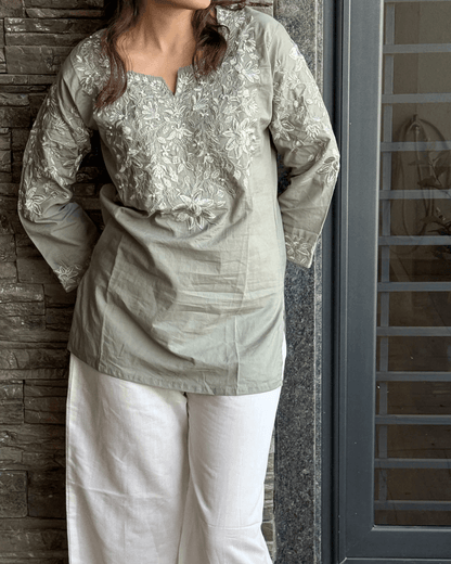 SHANTI EMBROIDERED SHORT KURTI